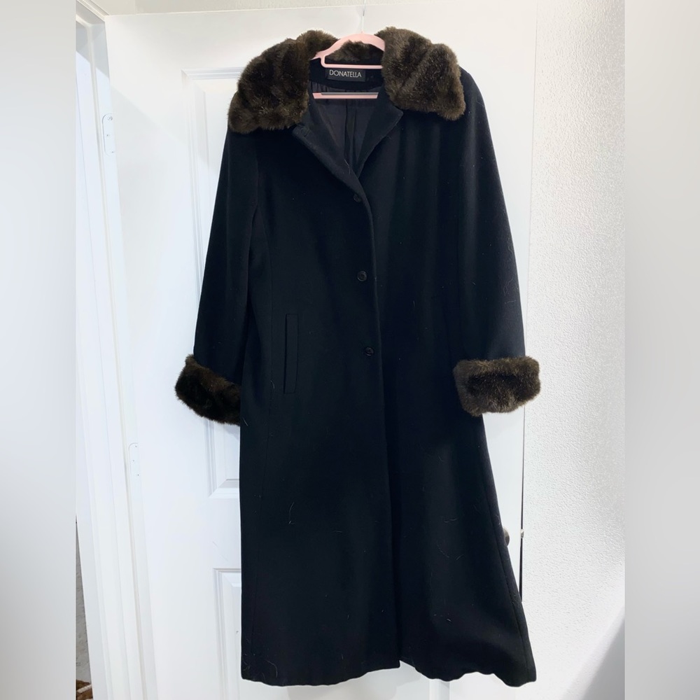 Donatella Cashmere and Wool Blend Overcoat